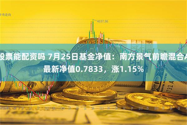 股票能配资吗 7月25日基金净值：南方景气前瞻混合A最新净值0.7833，涨1.15%