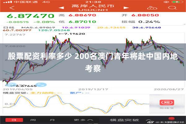 股票配资利率多少 200名澳门青年将赴中国内地考察